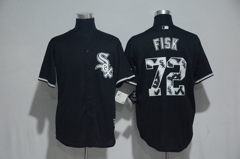 2017 MLB Chicago White Sox #72 Fisk Black Fashion Edition Jerseys